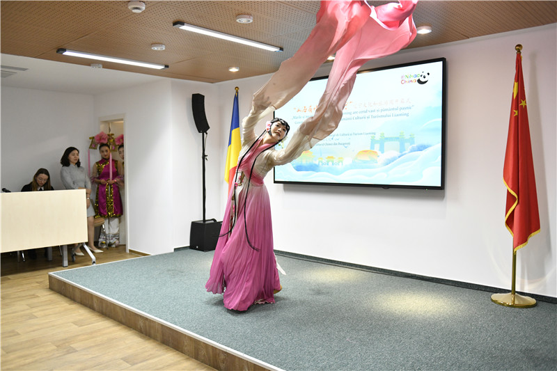 图为舞蹈表演《袖》。布加勒斯特中国文化中心供图